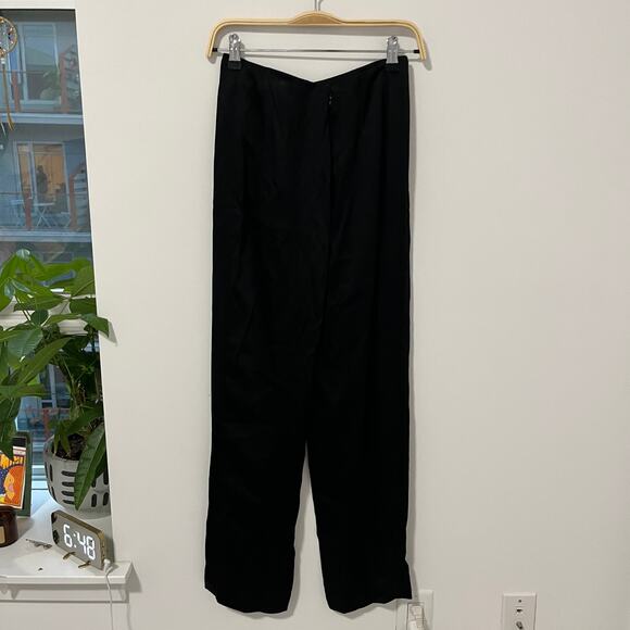Donna Karan Black Wide Leg Silky Pants Size 6 - Picture 7 of 7